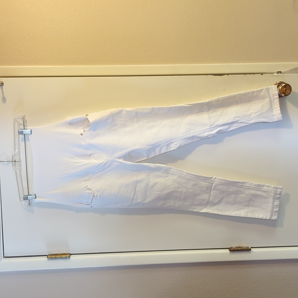 Maternity White Straight Legs Pants